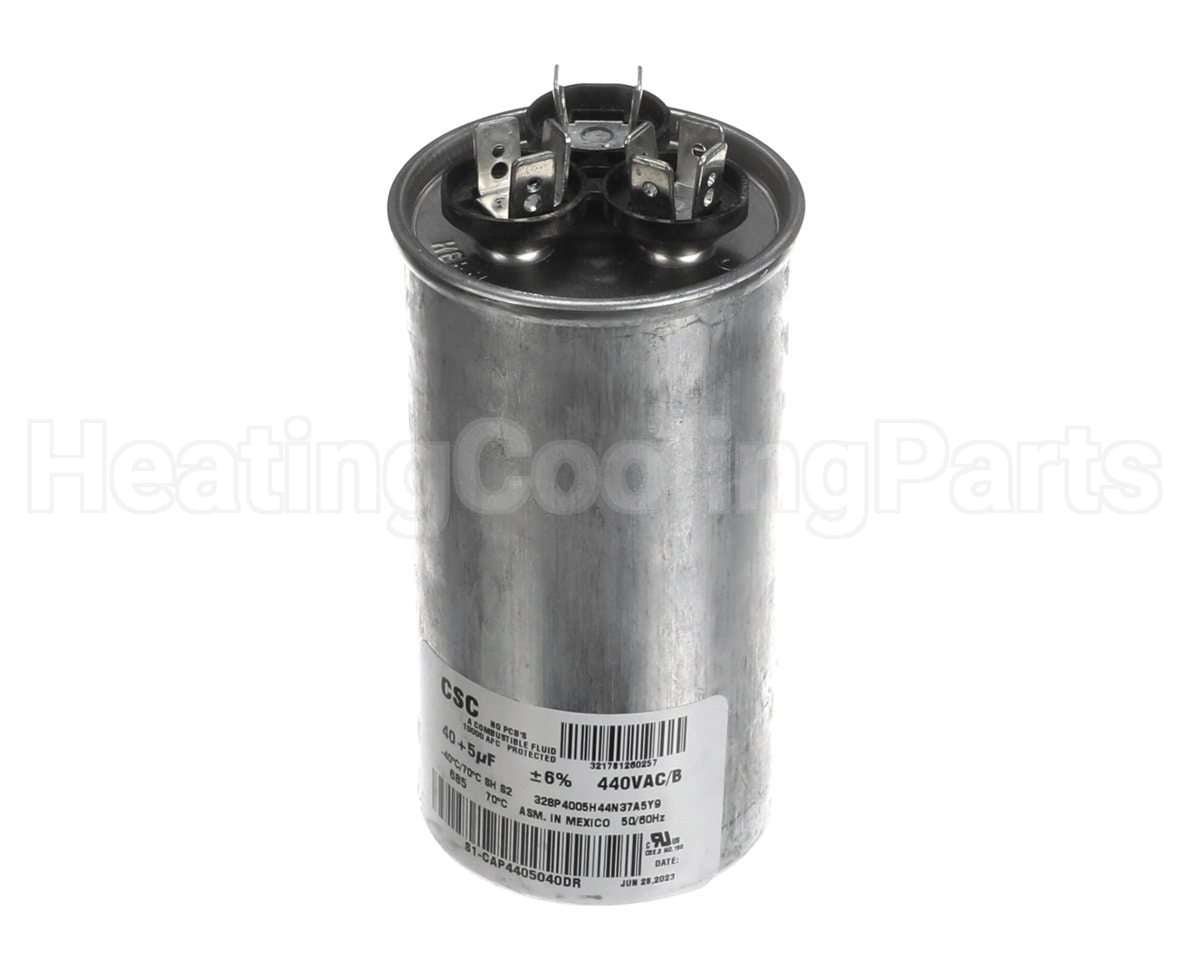 S1-CAP4405040DR York 440V 40/5Mfd Run Dual Cap Rnd