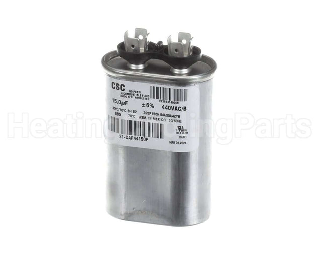S1-CAP44150F York 440V 15Mfd Run Single Cap Flat