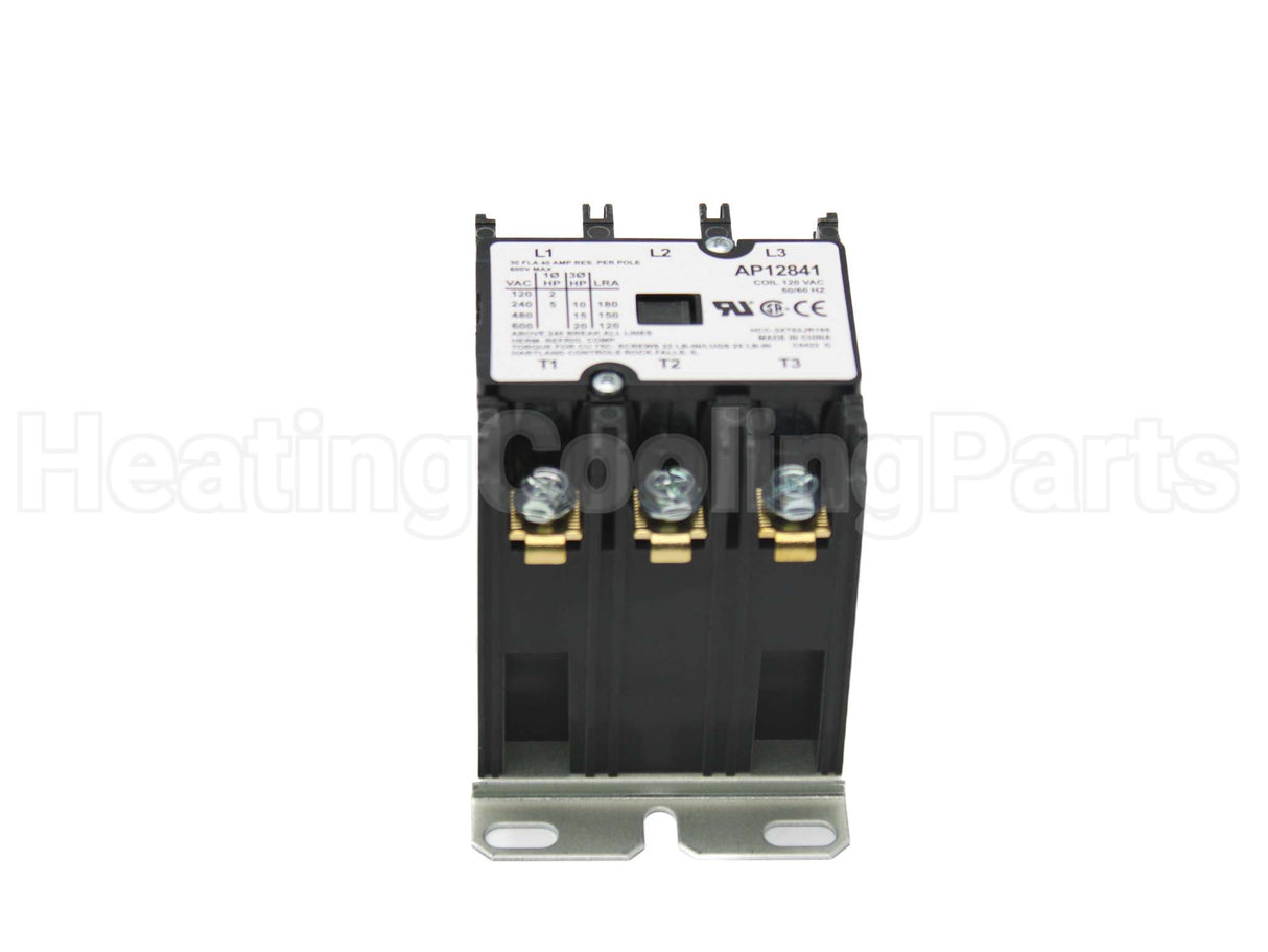 SP12841 Rheem-Ruud 120Vcoil 3Pole 30Amp Contactor